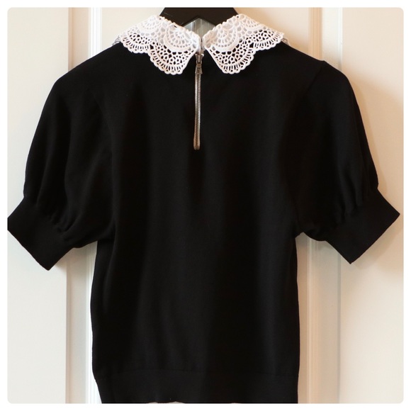 ALICE + OLIVIA Chase Eyelet Collar Sweater - Picture 11 of 12
